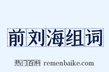 前刘海组词是什么意思的图片